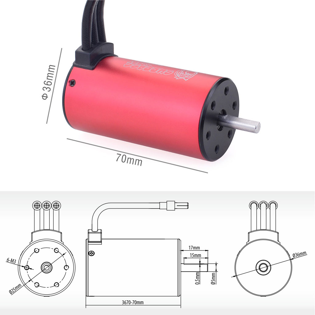 SURPASS HOBBY 3670 2650KV Moto - Rc Hobby Kings ulasan dan harga