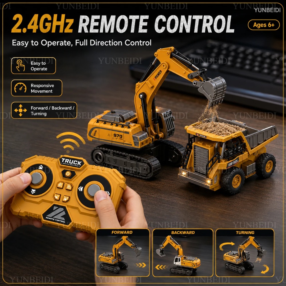Mobil Mini Alloy Remote Contro - Rc Excavator Hydraulic ulasan dan harga